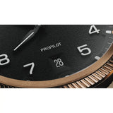 Oris ProPilot Bronze dettaglio quadrante nero con datario, numeri arabi applicati e Super-LumiNova lunetta scanalata 01 733 7805 3164-07 6 20 22BRLC