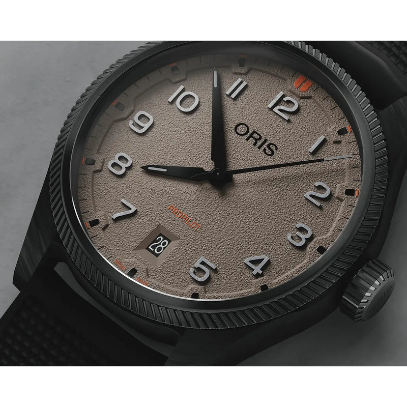 Orologio Oris Propilot Desert Edition 01 733 7802 8766-07 4 20 30GLC dettagli quadrante