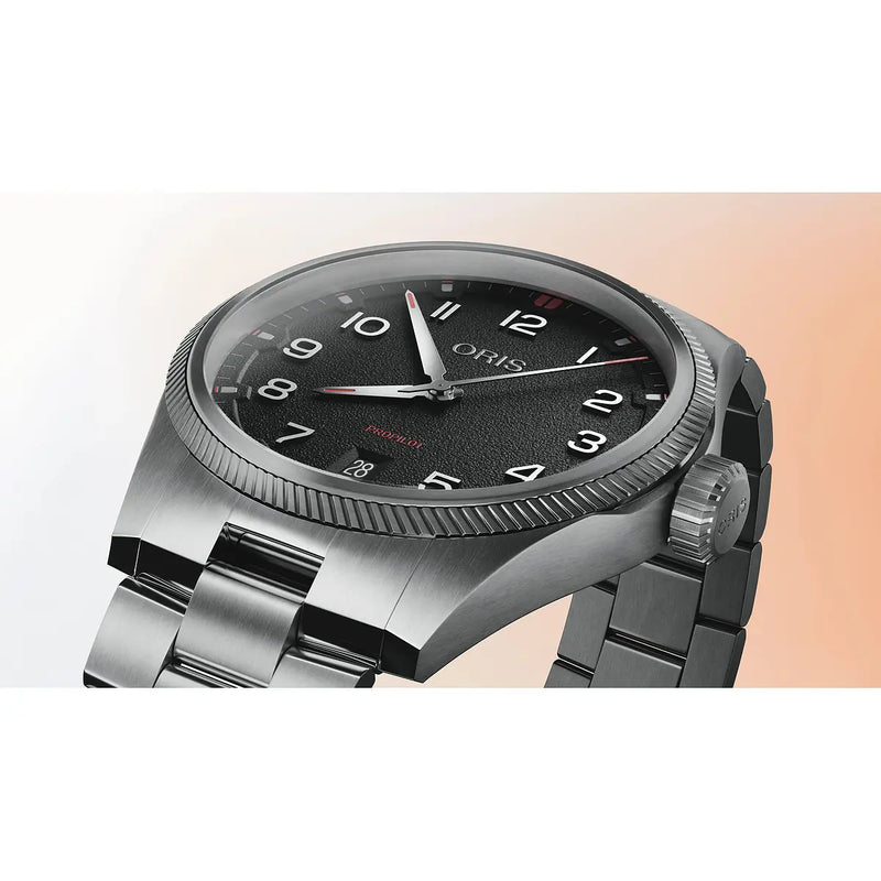 Orologio Oris Propilot Date Nero 01 733 7805 4164-07 8 20 04LC quadrante intero