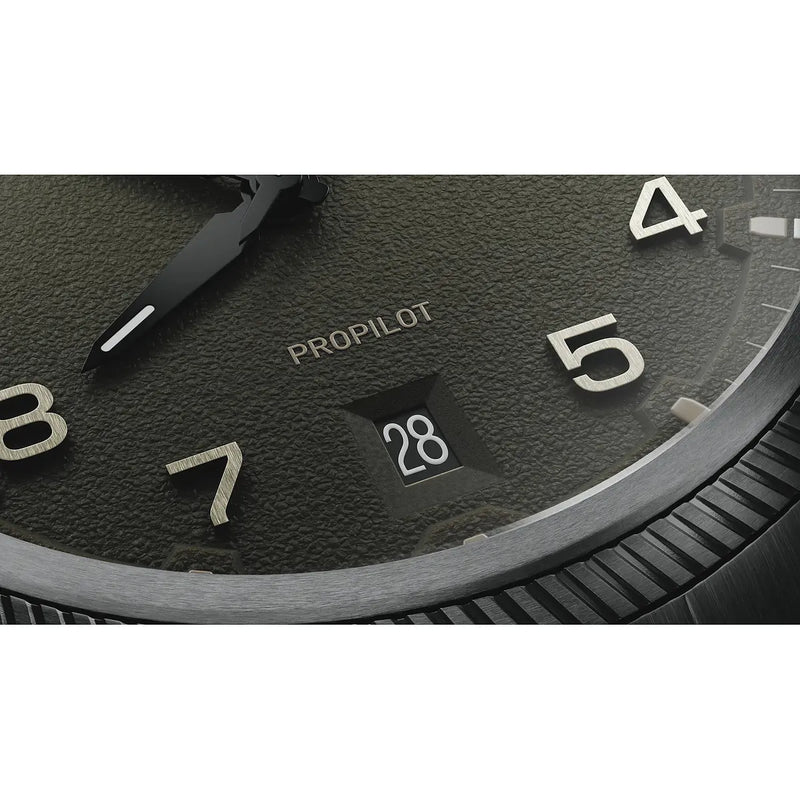 Orologio Oris Propilot Date Verde Muschio 41 mm 01 733 7805 4167-07 8 20 04LC dettaglio datario