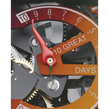 Oris ProPilot X Gonzo Edition dettaglio lancetta peperoncino rossa e indicatore riserva di carica 10 Great Days 01 115 7759 7180-Set