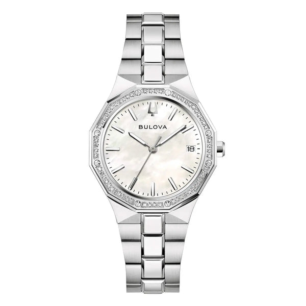 Orologio Orologio Bulova Octagon Diamanti 96R255