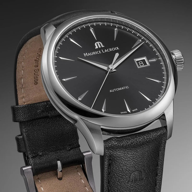 Orologio Maurice Lacroix 1975 Automatic Nero 40mm ambientato