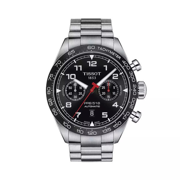 Tissot Uomo T1114173744100 Orologio Al Quarzo – Cassa Acciaio Nero, Quadrante Nero, Cinturino In Caucciù