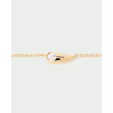 Pd Paola Bracciale Becca dettaglio ravvicinato charm a goccia con zircone bianco centrale PU01-933-U