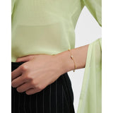 Pd Paola Bracciale Becca in argento placcato oro 18k con zirconi bianchi indossato su polso donna PU01-933-U