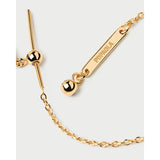 Pd Paola Bracciale Catena dettaglio targhetta logo PDPAOLA incisa e chiusura T-bar in oro PU01-172-U