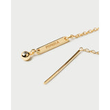 Pd Paola Bracciale Catena vista targhetta brand PDPAOLA con charm sfera e barra in argento dorato PU01-172-U