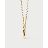 Pd Paola ciondolo Drop su catena rolò dorata, dettaglio pendente a goccia in argento placcato oro CO01-789-U