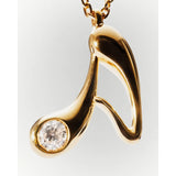 Pd Paola Collana Iniziale dettaglio ciondolo lettera A in oro con zircone taglio brillante incastonato CO01-B74-U