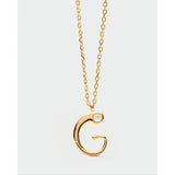 Pd Paola Collana Iniziale lettera G in argento placcato oro 18k con zircone bianco, catena a maglie CO01-B80-U