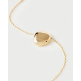 Pd Paola Collana Wave dettaglio retro ciondolo con incisione logo PDPAOLA in argento placcato oro 18k