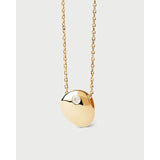 Pd Paola Collana Wave in argento placcato oro 18k con ciondolo organico e zircone bianco CO01-B09-U