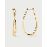 Pd Paola Orecchini Air dettaglio punzonatura S925 PDP su cerchio in argento placcato oro con zirconi AR01-F50-U