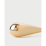 Pd Paola Orecchini Glacier dettaglio incisione logo PDPAOLA su pendente a goccia placcato oro AR01-E19-U