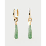 Pd Paola Jupiter Avventurina coppia orecchini argento placcato oro 18k con pietre avventurina verde a goccia PG01-089-U