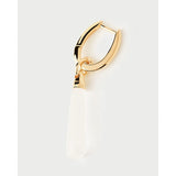 Pd Paola Orecchini Jupiter dettaglio chiusura cerchio oro 18k e attacco pendente quarzo cristallo bianco PG01-328-U