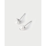 Pd Paola Orecchini La Perla Mini dettaglio chiusura a farfallina in argento rodiato con perla AR02-E61-U