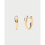 Pd Paola Orecchini Serena a cerchio in argento placcato oro 18k con zircone bianco incastonato AR01-E72-U