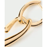 Pd Paola Orecchini Twist dettaglio incisione logo PDPAOLA e punzone 925 su argento placcato oro AR01-D27-U