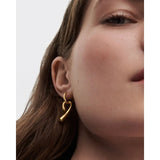 Pd Paola Orecchini Twist in argento placcato oro 18k con motivo nodo intrecciato indossati AR01-D27-U