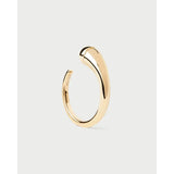Pdpaola Anello Essentials 2026 Loop vista laterale con punzone 925 PDP argento placcato oro 18kt AN01-D01-08