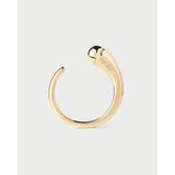 Pdpaola Anello Essentials 2026 Loop in argento placcato oro 18kt design aperto con sfera lucida AN01-D01-08