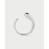 Pdpaola Anello Essentials 2026 Loop Silver in argento sterling rodiato, design aperto contemporaneo AN02-D01-08