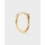 Pdpaola Anello Essentials 2026 Multicolor Oda in argento placcato oro 18kt con zirconi multicolore AN01-E89-08