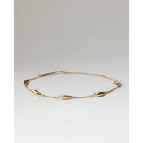 Pdpaola Bracciale Becca in metallo placcato oro 18K con zirconi cubici e charm a goccia, catena sottile PUB1-933-U