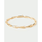 Pdpaola Bracciale Essentials 2026 Caramelle in argento placcato oro 18kt con zirconi cubici bianchi incastonati PU01-932-S