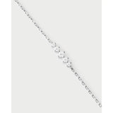 Pdpaola Bracciale Essentials 2026 Estela Silver in argento rodiato con cinque zirconi cubici taglio brillante PU02-A43-U
