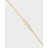 Pdpaola Bracciale Essentials 2026 Estela in argento placcato oro 18kt con cinque zirconi bianchi taglio brillante PU01-A43-U
