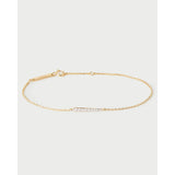 Pdpaola Bracciale Essentials 2026 Olga vista completa catena oro con barretta pavé zirconi e chiusura a molla PU01-847-U