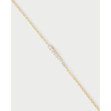 Pdpaola Bracciale Essentials 2026 Olga dettaglio barretta con zirconi bianchi su catena in argento placcato oro 18kt PU01-847-U