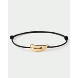 Pdpaola Bracciale Essentials 2026 Orbit Cord con elemento in argento placcato oro 18kt su cordino nero PU01-937-U