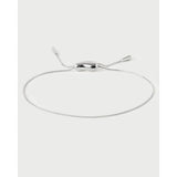 Pdpaola Bracciale Rodeo Silver Slider vista completa catena snake argento con elemento centrale logo Pdpaola PU02-987-U