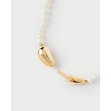 Pdpaola Bracciale La Perla Essential dettaglio chiusura aperta placcata oro 18kt con logo Pdpaola inciso PU01-960-S