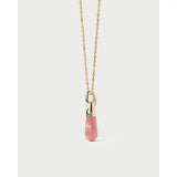 Ciondolo Pdpaola Drop Rhodochrosite e Argento Placcato Oro 18 kt