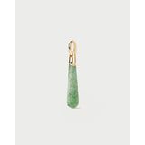 Pdpaola Ciondolo Icons Green Aventurine Large Drop in argento placcato oro 18kt con avventurina verde a goccia CO01-786-U