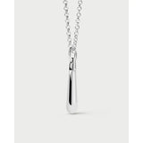 Pdpaola Ciondolo Icons Large Drop Silver dettaglio pendente a goccia su catena rolo in argento sterling CO02-784-U