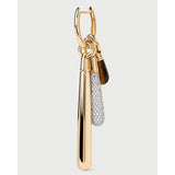 Pdpaola Icons Occhio di Tigre Drop dettaglio ciondoli multipli con quarzo occhio di tigre, pavé e charm dorato PE01-143-U
