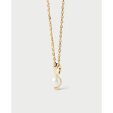 Pdpaola Ciondolo La Perla Essential perla d'acqua dolce su catena in argento placcato oro 18kt PE01-114-U