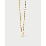 Pdpaola ciondolo La Perla Serena pendente oro 18kt con zircone su catena a maglie dorate PE01-121-U