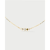 Pdpaola Collana Essentials 2026 Multicolor Estela in argento placcato oro con zirconi multicolore, catena sottile CO01-B60-U