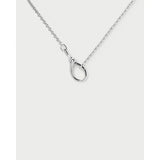Pdpaola Collana Icons Stacker Clasp Silver Chain vista frontale pendente a nodo con catena argento sterling CO02-770-U
