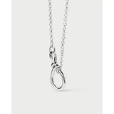 Pdpaola Collana Icons Stacker Clasp Silver Chain in argento sterling con pendente a nodo rodiato CO02-770-U