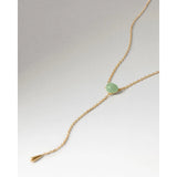 Pdpaola Collana Minerals Stella dettaglio gemma avventurina verde intagliata a mano e catena placcata oro 18K COB1-C77-U