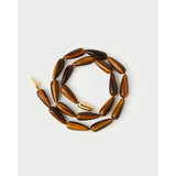 Pdpaola Collana Minerals Occhio di Tigre Drop arrotolata a spirale con chiusura a T in argento placcato oro 18kt CO01-B32-S