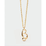 Pdpaola Collana Signature Essential Initials B Initial pendente lettera B dorato con zircone cubico CO01-B75-U